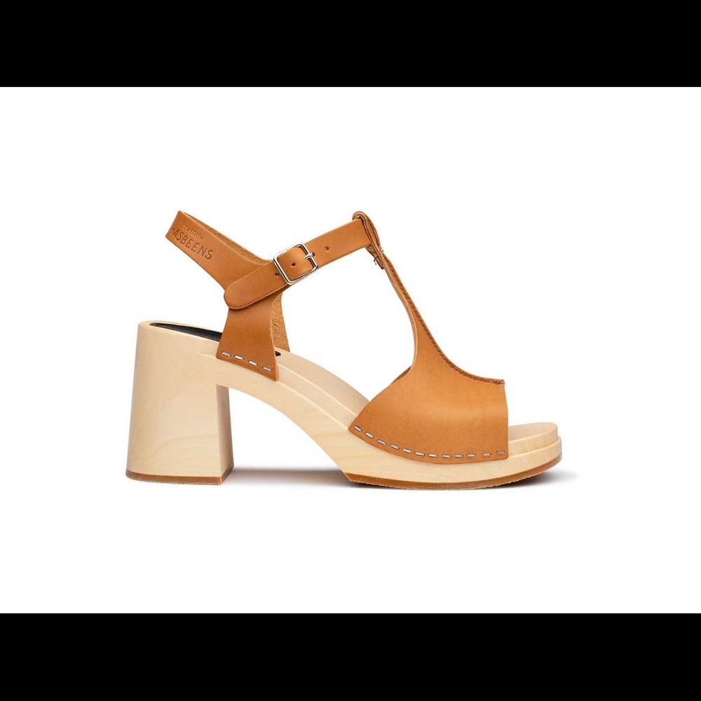 Swedish Hasbeens, Natural Stitchy Sandal